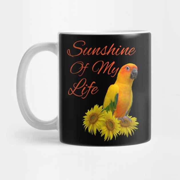 Sun Conure Parrot Sunshine Sunflower by Einstein Parrot